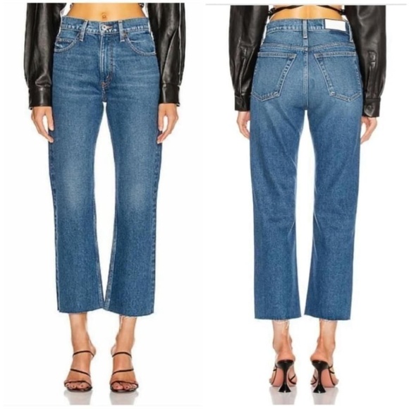 Re/Done 70s Raw Hem Crop Bootcut Jeans - Size‎ 26 NWOT - Picture 1 of 13